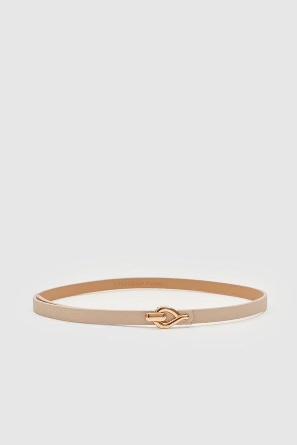 Margaux Off-White Leather Belt