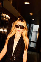 Colección Tansu-New York Adjustable Siyah Simli Uzun Elbise-Elbise-3-Milagron.com