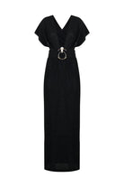 Colección Tansu-New York Adjustable Siyah Simli Uzun Elbise-Elbise-1-Milagron.com