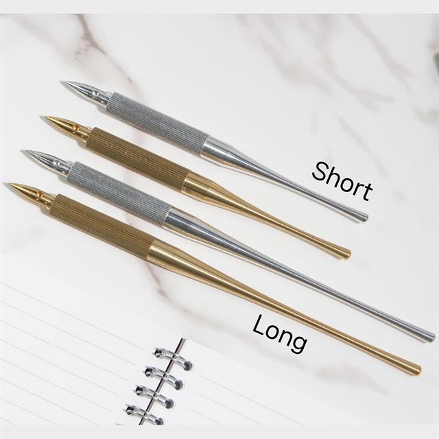 Colorverse-Shuttle Nib Holder Large Brass Divit Kalem Uç Tutucu-Kaligrafi Kalemleri-2-Milagron.com
