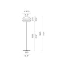 Calypso Antigua Diş Mekan Lambader 1L Mat Si̇yah Ø40X182 Cm E27