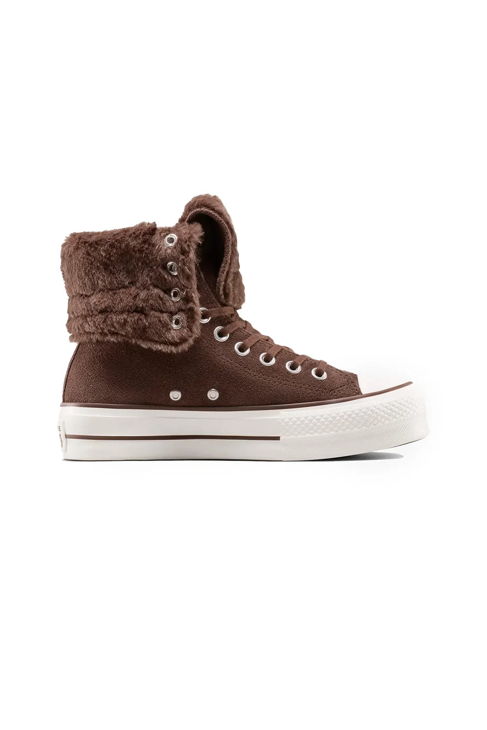 Converse-Chuck Taylor All Star Fold Over Lift Kadın Kahverengi Süet Sneaker-Sneakers-1-Milagron.com