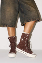 Converse-Chuck Taylor All Star Fold Over Lift Kadın Kahverengi Süet Sneaker-Sneakers-10-Milagron.com