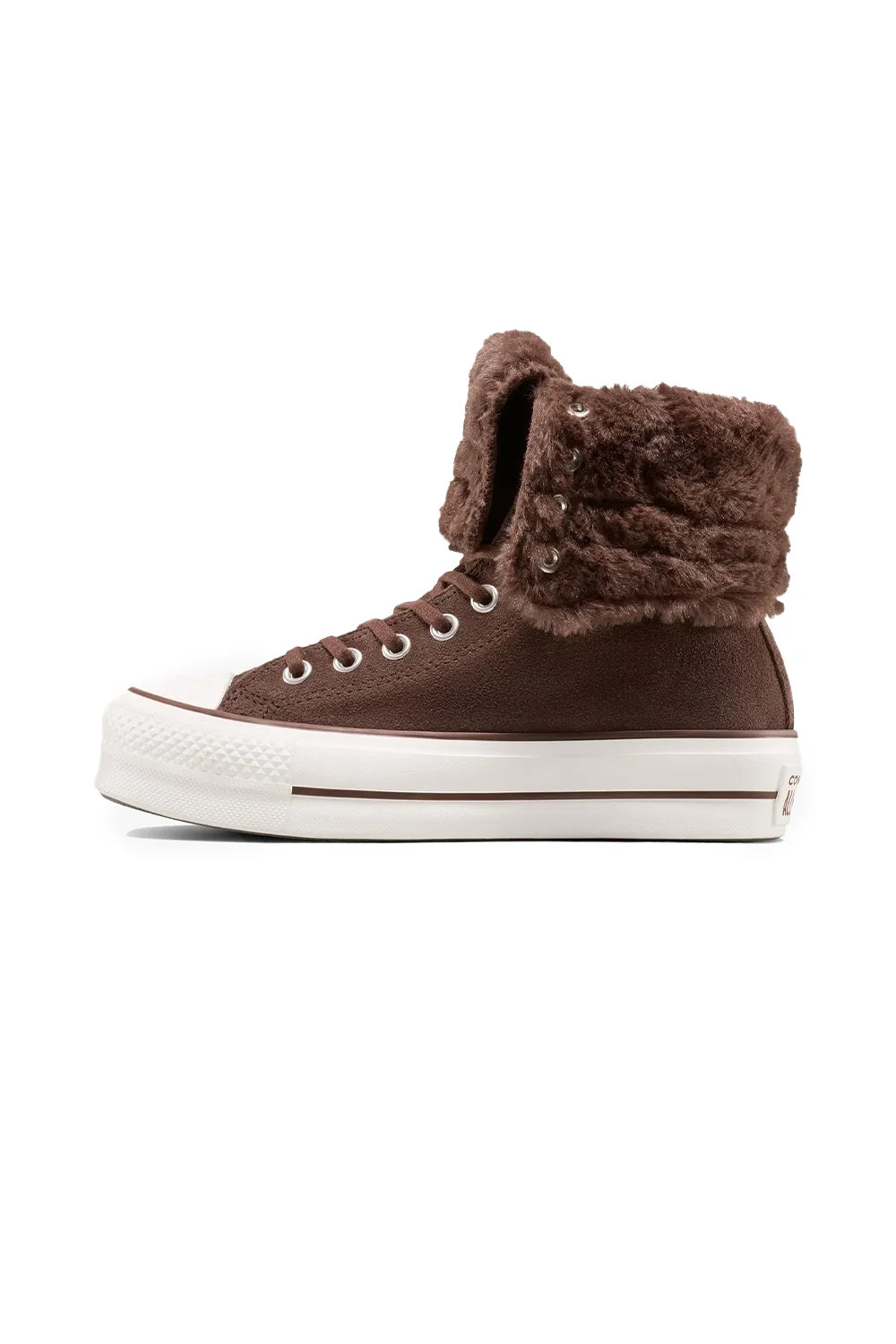Converse-Chuck Taylor All Star Fold Over Lift Kadın Kahverengi Süet Sneaker-Sneakers-6-Milagron.com