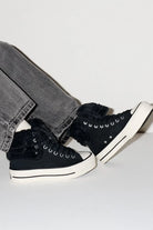 Converse-Chuck Taylor All Star Fold Over Lift Kadın Siyah Süet Sneaker-Sneakers-11-Milagron.com