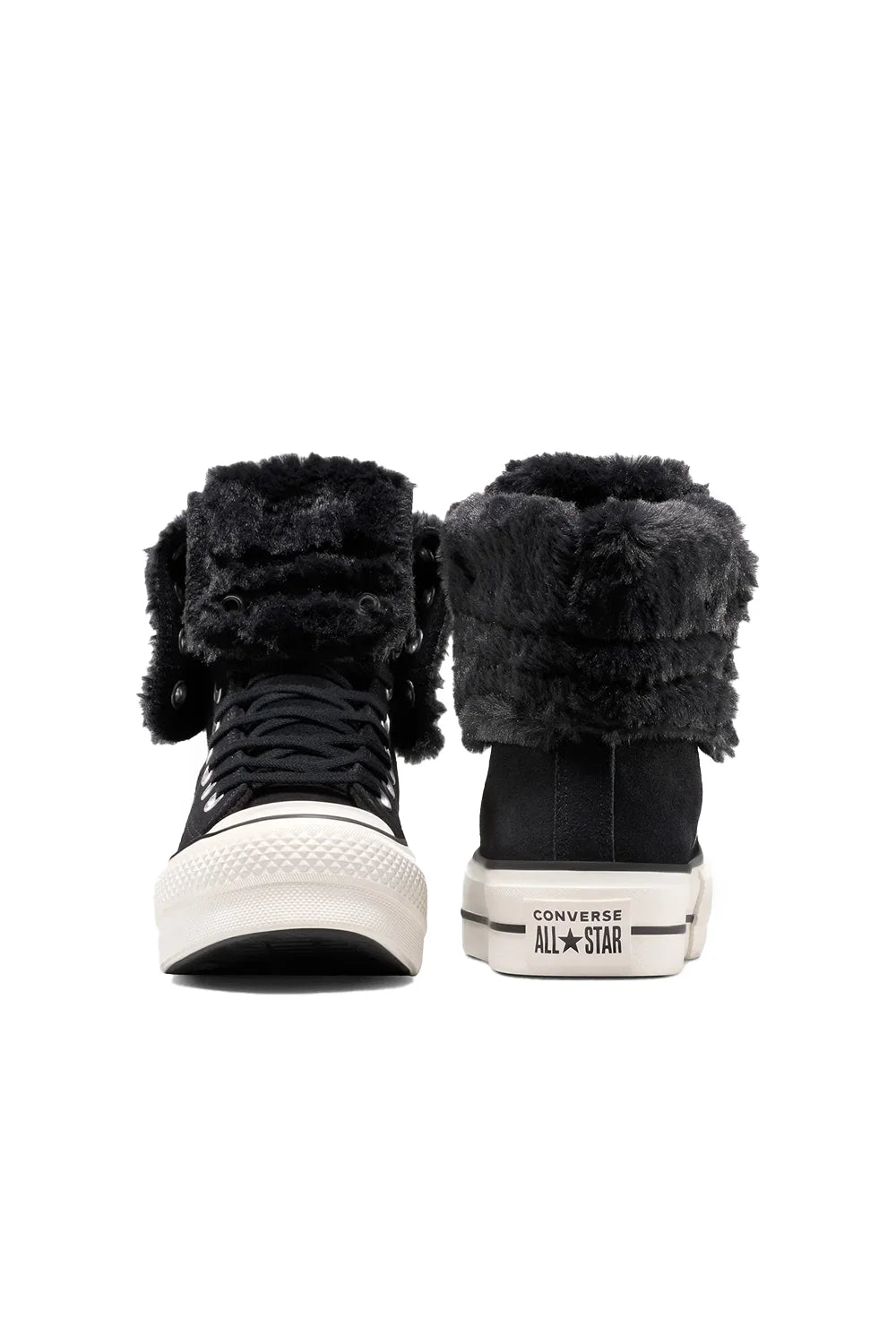 Converse-Chuck Taylor All Star Fold Over Lift Kadın Siyah Süet Sneaker-Sneakers-5-Milagron.com