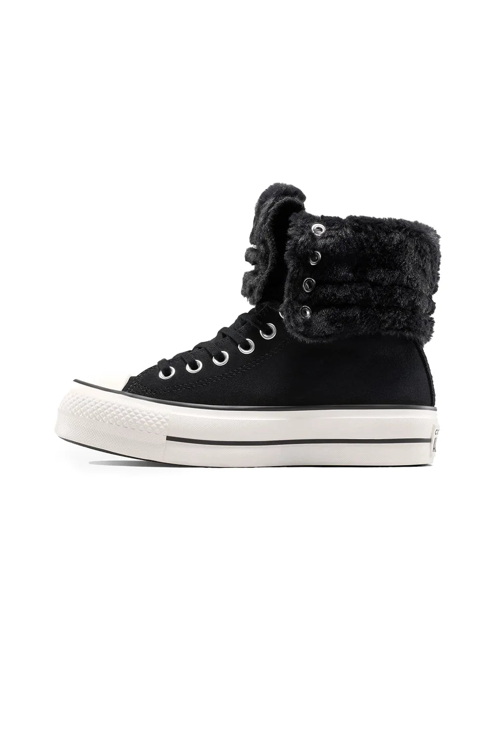 Converse-Chuck Taylor All Star Fold Over Lift Kadın Siyah Süet Sneaker-Sneakers-6-Milagron.com