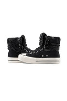 Converse-Chuck Taylor All Star Fold Over Lift Kadın Siyah Süet Sneaker-Sneakers-9-Milagron.com