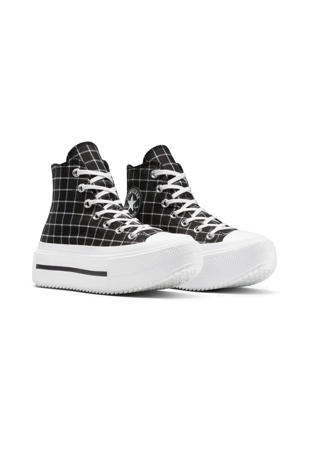 Converse-Chuck Taylor All Star Lift Double Stack Platform Plaid Ekoseli Kadın Bileklli Sneakers-Sneakers-7-Milagron.com