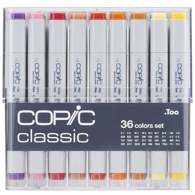 Copic-Copic Basic çift Uçlu 36'lı çizim Kalemi Seti C-Çizim Kalemleri-1-Milagron.com