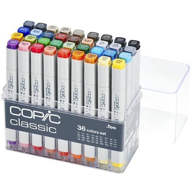 COPIC-Copic Basic çift Uçlu 36'lı çizim Kalemi Seti C-Çizim Kalemleri-2-Milagron.com