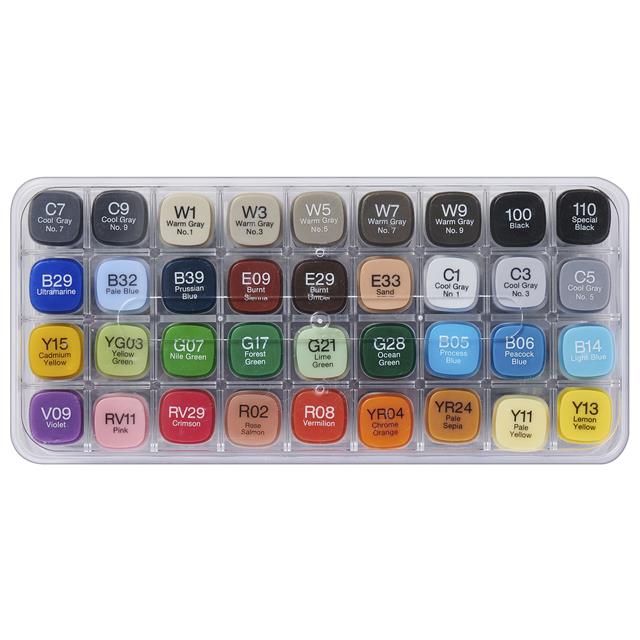 COPIC-Copic Basic çift Uçlu 36'lı çizim Kalemi Seti C-Çizim Kalemleri-3-Milagron.com