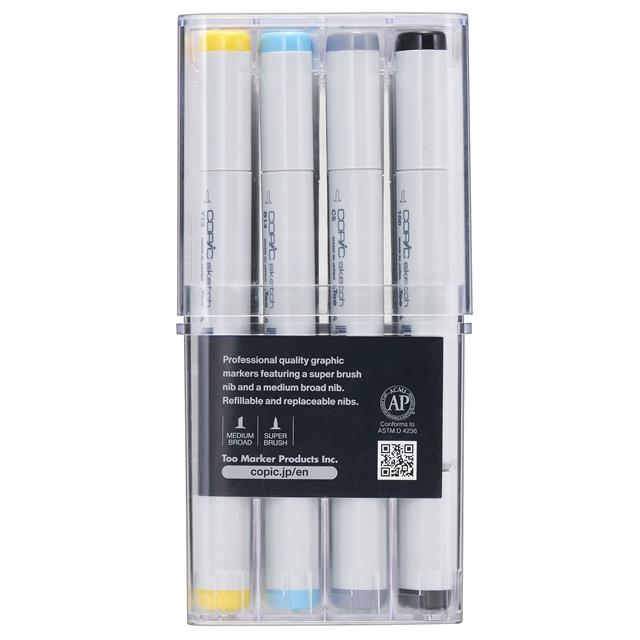 COPIC-Copic Basic Sketch çift Uçlu 36'lı çizim Kalemi Seti C-Çizim Kalemleri-4-Milagron.com