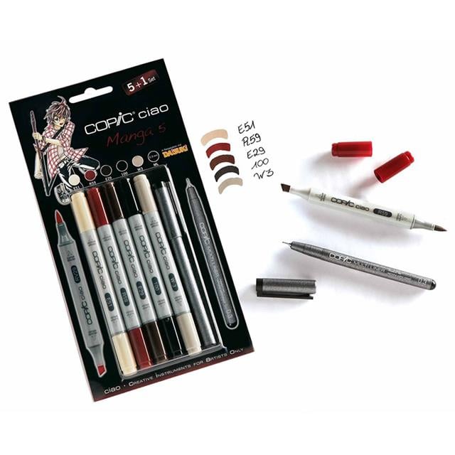 Copic-Ciao Marker Çizim Kalemi Seti 5+1 Set Manga 5-Çizim Kalemi-1-Milagron.com