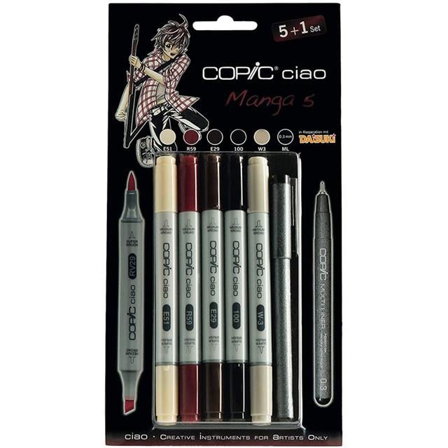Copic-Ciao Marker Çizim Kalemi Seti 5+1 Set Manga 5-Çizim Kalemi-2-Milagron.com