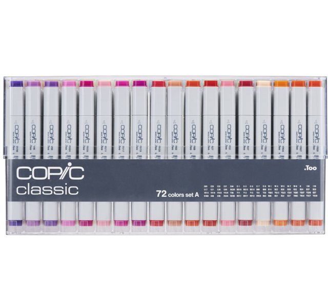 Copic-Copic Classic çift Uçlu 72'li çizim Kalemi Seti A-Çizim Kalemleri-1-Milagron.com