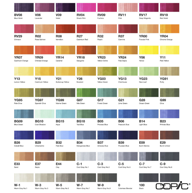 Copic-Copic Classic çift Uçlu 72'li çizim Kalemi Seti A-Çizim Kalemleri-7-Milagron.com