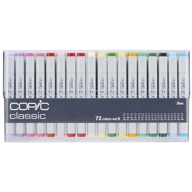 Copic-Copic Classic çift Uçlu 72'li çizim Kalemi Seti B-Çizim Kalemleri-1-Milagron.com