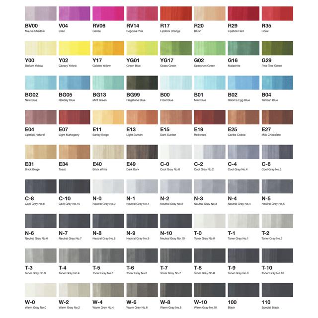 Copic-Copic Classic çift Uçlu 72'li çizim Kalemi Seti B-Çizim Kalemleri-6-Milagron.com