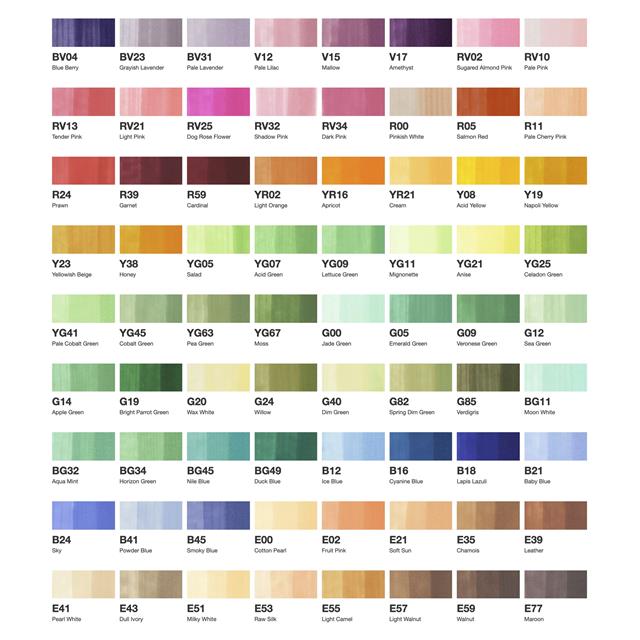 Copic-Copic Classic çift Uçlu 72'li çizim Kalemi Seti C-Çizim Kalemleri-6-Milagron.com