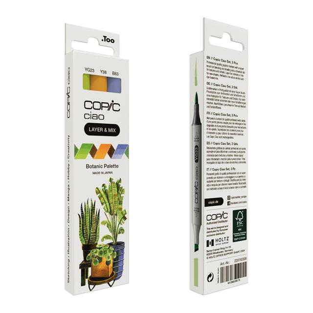 Copic-Copic Ciao 3'lü Layer & Mix Set Botanic Palette-Kalem Seti-2-Milagron.com