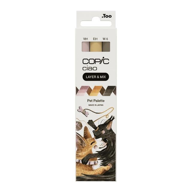 Copic-Copic Ciao 3'lü Layer & Mix Set Pet Palette-Kalem Seti-1-Milagron.com