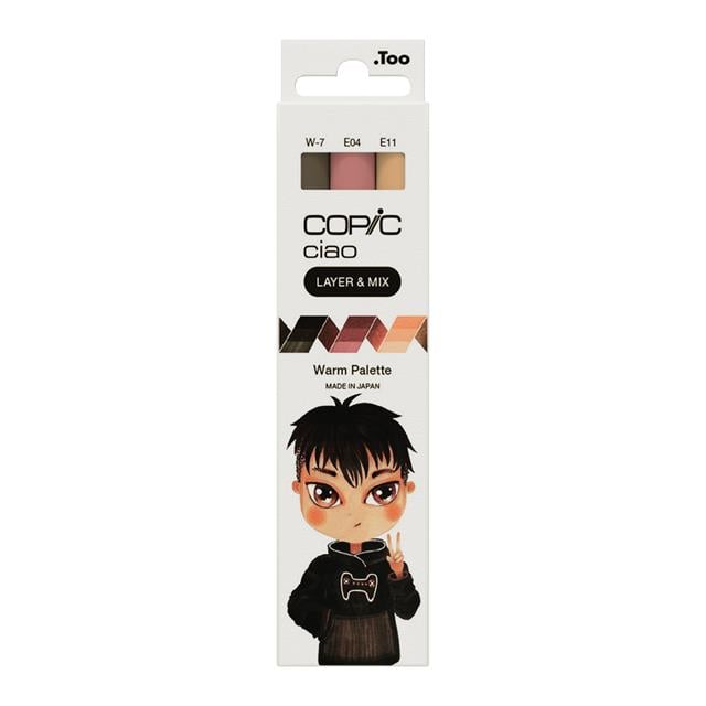 Copic-Copic Ciao 3'lü Layer & Mix Set Warm Palette-Kalem Seti-1-Milagron.com