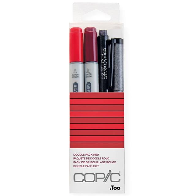 Copic-Copic Ciao Doodle Pack Red 4'lü Çizim Kalemi Seti-Çizim Kalemleri-1-Milagron.com