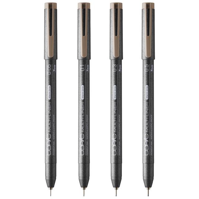 Copic-Copic Multiliner Warm Grey 4'lü Kalem Seti-Kalem Seti-2-Milagron.com