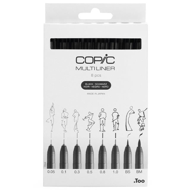 Copic-Multiliner Classic 8'li Kalem Seti B-Kalem Seti-1-Milagron.com
