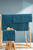 Cotton Box-Cotton Box %100 Pamuk Wellness Havlu Seti Ocean Petrol-Havlu Seti-1-Milagron.com