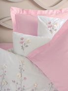 Cotton Box-3D Nakışlı Saten Çift Kişilik Nevresim Takımı Jolie Pembe-Nevresim Takımı-2-Milagron.com