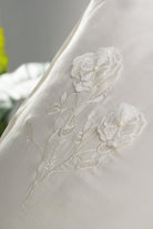 Cotton Box-3D Nakışlı Saten Çift Kişilik Nevresim Takımı Pure Ekru-Nevresim Takımı-2-Milagron.com