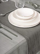 Cotton Box-Cotton Box Antique Masa örtüsü Seti Jasmine Gri 155x160-Masa Örtüsü Seti-2-Milagron.com