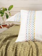 Cotton Box-Aura Çift Kişilik Pike Takımı Pebble Hardal-Nevresim Takımı-2-Milagron.com