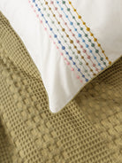 Cotton Box-Aura Çift Kişilik Pike Takımı Pebble Hardal-Nevresim Takımı-4-Milagron.com