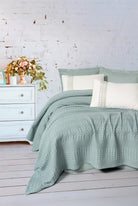 Cotton Box-Aura Çift Kişilik Pike Takımı Pebble Mint-Pike Takımı-1-Milagron.com