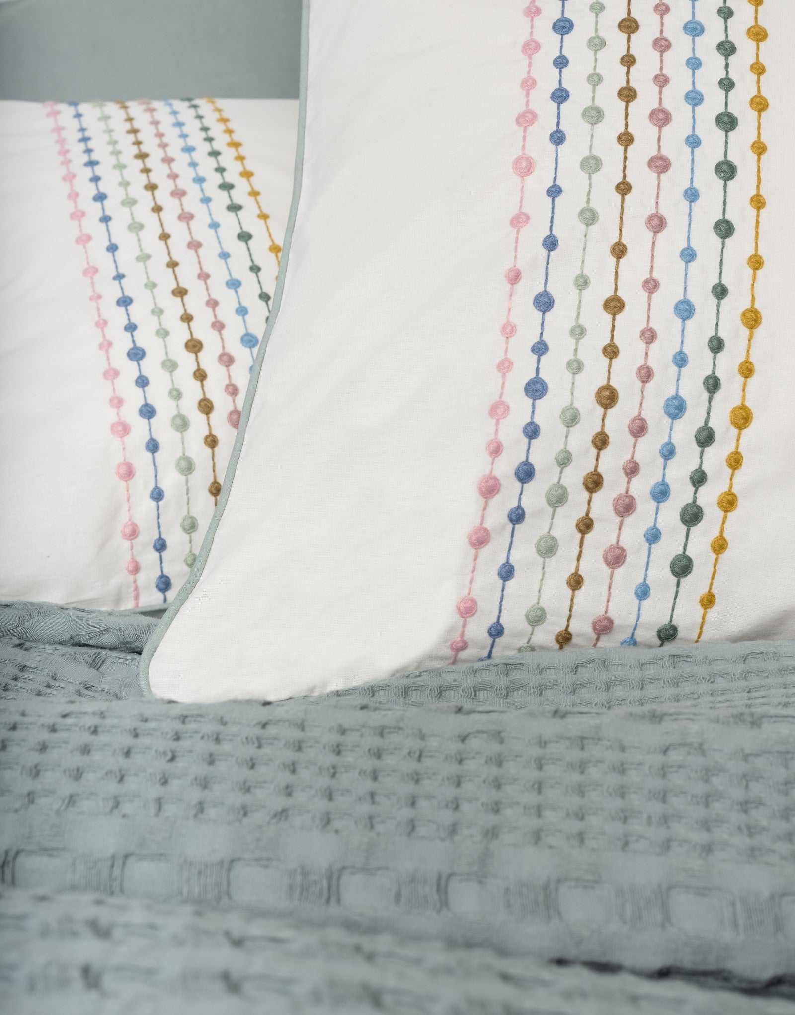 Cotton Box-Aura Çift Kişilik Pike Takımı Pebble Mint-Pike Takımı-4-Milagron.com