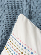 Cotton Box-Aura Tek Kişilik Pike Takımı Pebble Indigo-Nevresim Takımı-4-Milagron.com