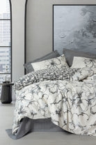 Cotton Box-Cotton Box Balance Ranforce Tek Kişilik Nevresim Takımı Hilaris Antrasit-Tek Kişilik Nevresim Takımı-1-Milagron.com