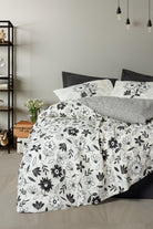 Cotton Box-Cotton Box Balance Ranforce Tek Kişilik Nevresim Takımı Meresa Siyah-Tek Kişilik Nevresim Takımı-1-Milagron.com