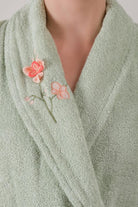 Cotton Box-Bambu 3 D Nakışlı Aile Bornoz Seti Alvin Yeşil Mavi-Bornoz Seti-3-Milagron.com