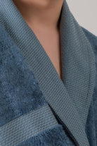 Cotton Box-Bambu 3 D Nakışlı Aile Bornoz Seti Alvin Yeşil Mavi-Bornoz Seti-4-Milagron.com