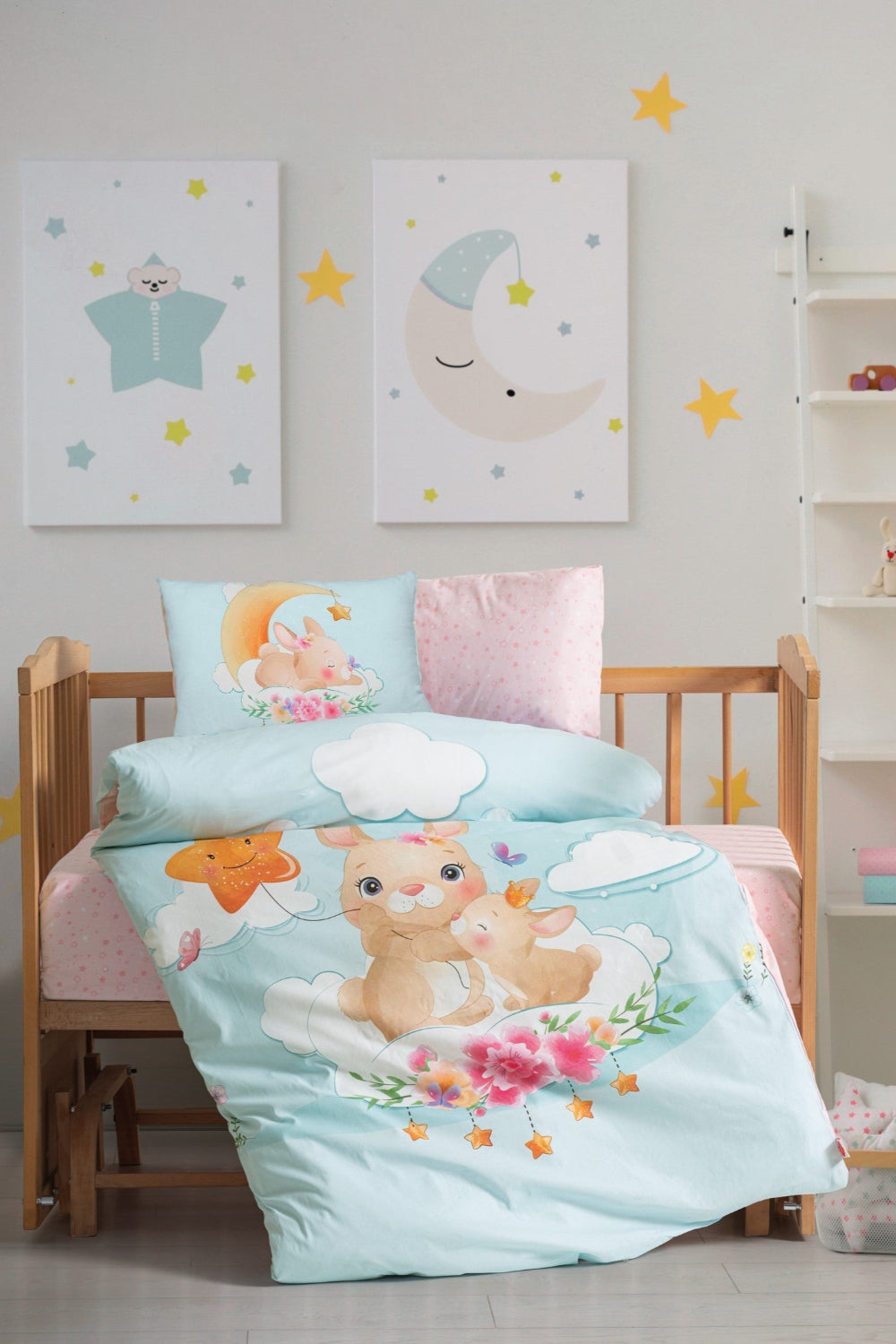 Cotton Box-Cotton Box Bebek Nevresim Takımı Sleeper Mint-Bebek Nevresim Takımı-1-Milagron.com