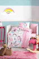 Cotton Box-Cotton Box Bebek Nevresim Takımı Unicorn Pembe-Bebek Nevresim Takımı-1-Milagron.com