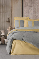 Cotton Box-Brode Çift Kişilik Nevresim Takımı Hazel Hardal-Nevresim Takımı-1-Milagron.com