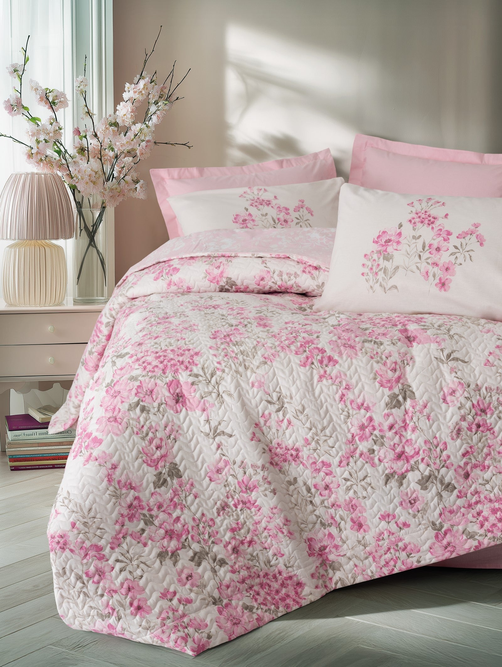 Cotton Box Çift Kişilik Complete Set Floren Pembe
