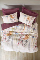 Cotton Box-Çift Kişilik Complete Set Flos Bordo-Nevresim Takımı-1-Milagron.com