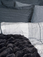 Cotton Box-Çift Kişilik Trim Battaniyeli Nevresim Takımı Smooth Siyah-Nevresim Takımı-2-Milagron.com