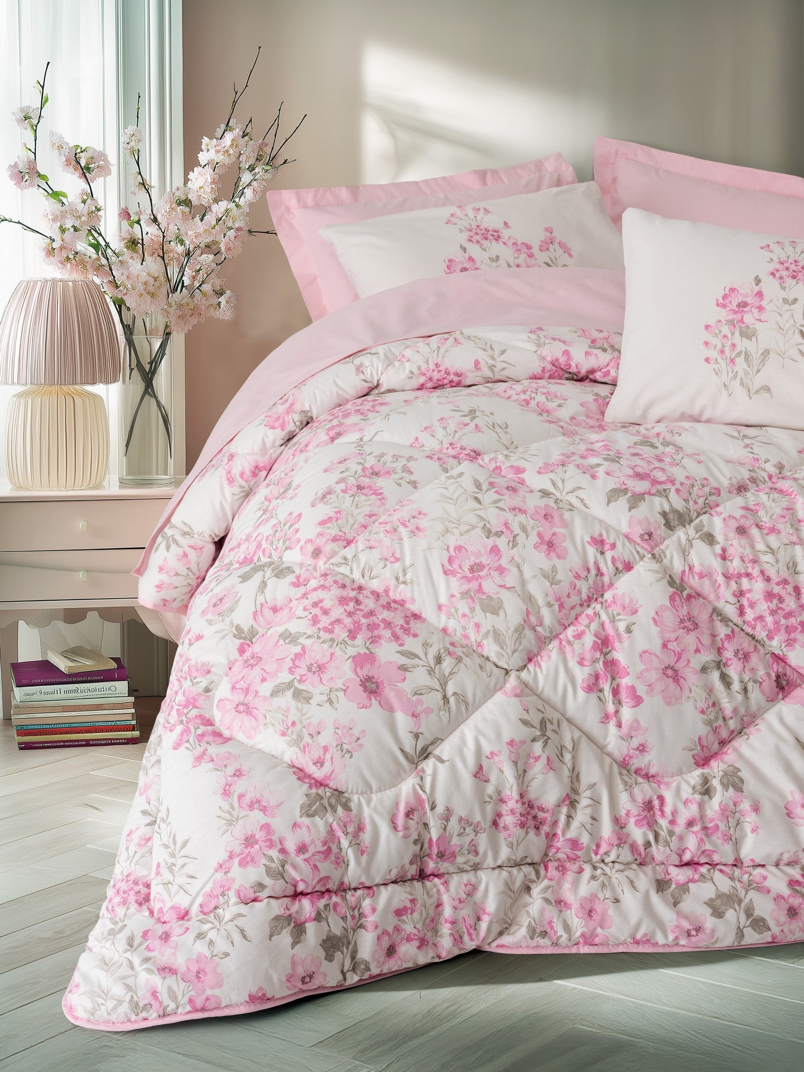 Cotton Box Çift Kişilik Uyku Seti Floren Pembe